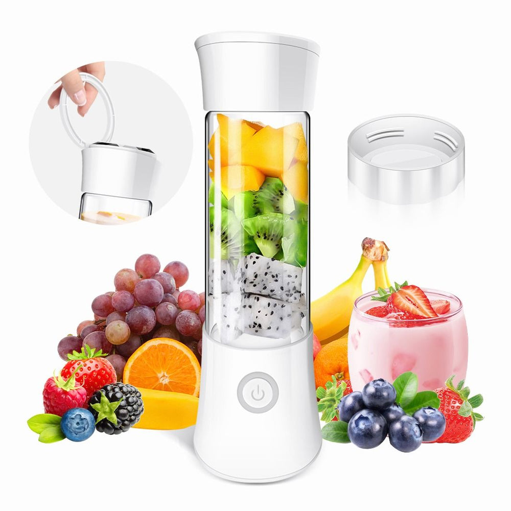 Portable Blender 480ml, 6-point Blade Mini Blender, USB Rechargeable Personal Blender for Shakes, Smoothies, Fresh Juice, Baby Food, Vegetables