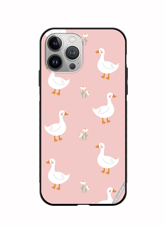 Protective Case Cover For Apple iPhone 11 Pro Max Cute White Swan Goose Design Multicolour