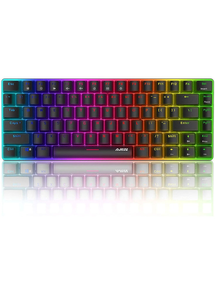 AK33 Gaming 82 keys Mechanical keyboard, RGB backlit Wired keys Computer keyboard for PC Laptop gaming(Black Switch)