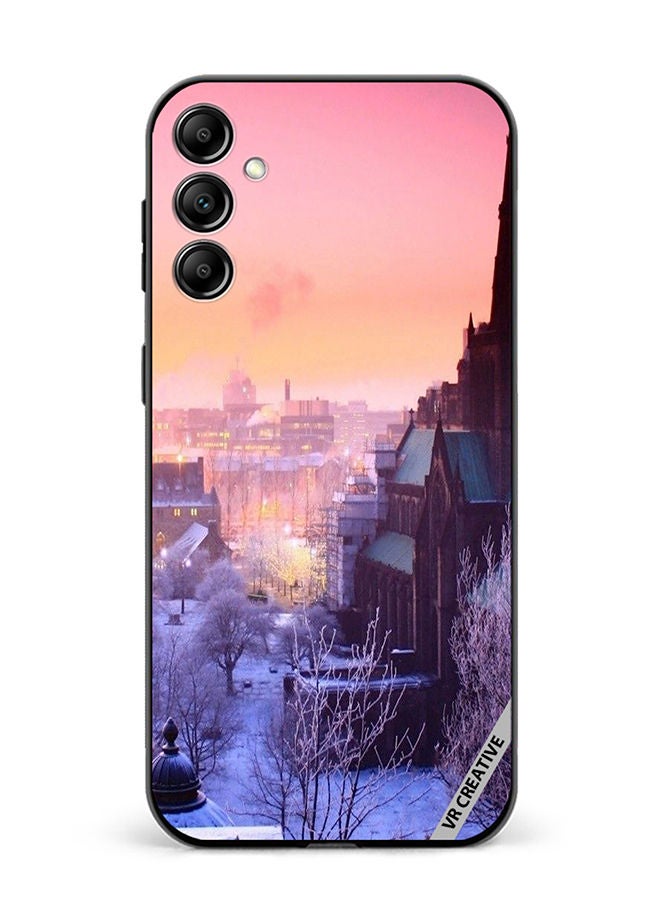 Protective Case Cover For Samsung Galaxy A34 Quebec Winter Design Multicolour