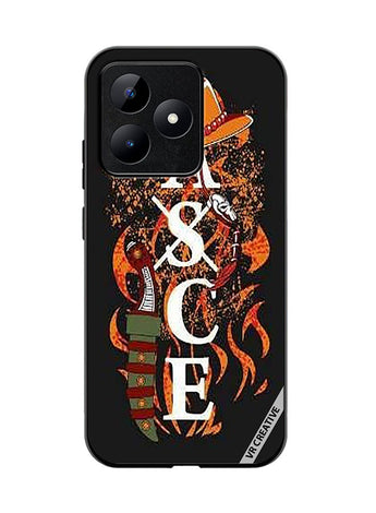 Protective Case Cover For Realme C53 Fire First Ace Design Multicolour