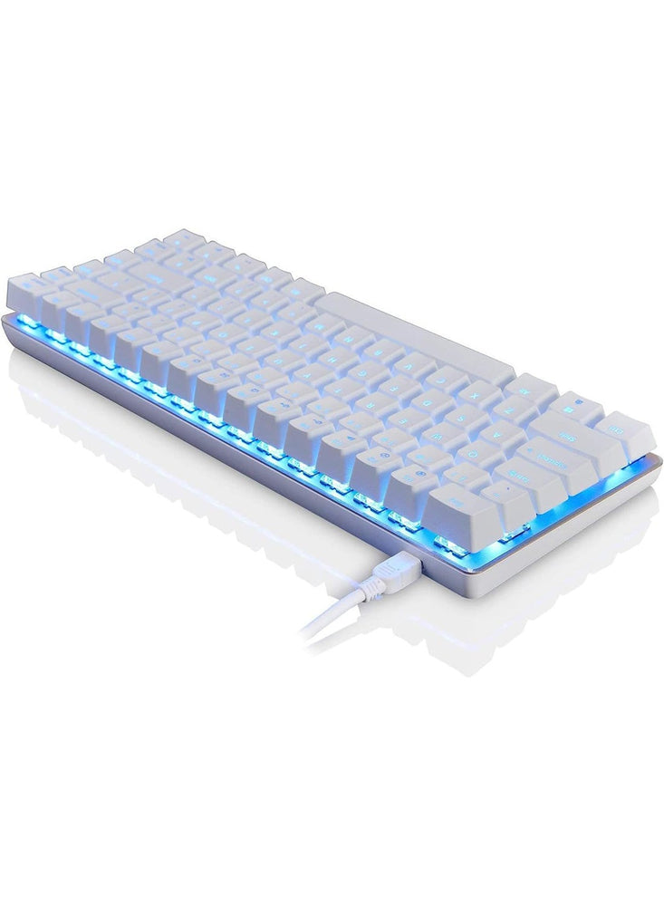 AK33 Gaming 82 keys Mechanical keyboard, Blue backlit Wired keys Computer keyboard for PC Laptop gaming(Blue Switch)