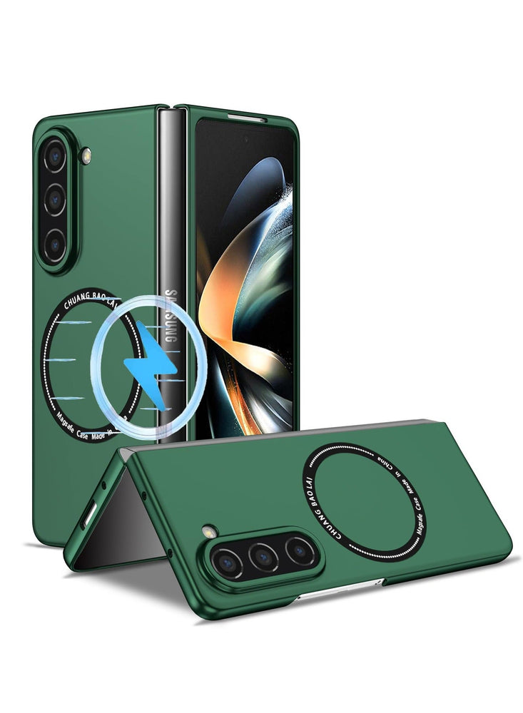 Ultra Protective Case for Samsung Galaxy Z Fold 5 Case - Compatible with MagSafe Wireless Charger, Rugged Shockproof Cover for Galaxy Z Fold5 5G (Green)