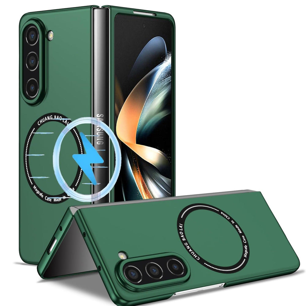 Ultra Protective Case for Samsung Galaxy Z Fold 5 Case - Compatible with MagSafe Wireless Charger, Rugged Shockproof Cover for Galaxy Z Fold5 5G (Green)