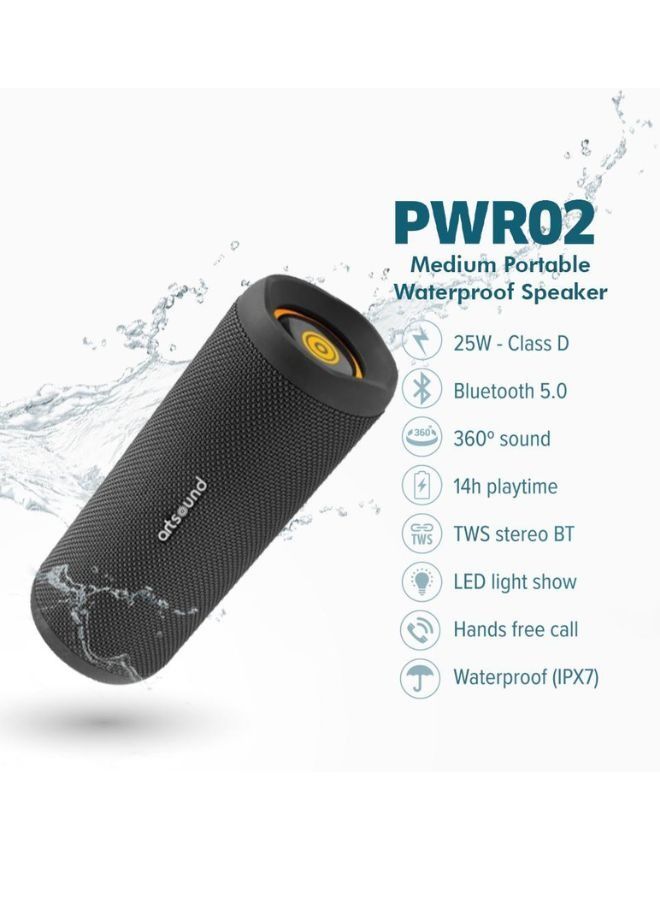 Waterproof Portable Bluetooth Speaker Powerful Sound and Deep Bass 14h Play Time Safe USB-C Charging Protection Medium