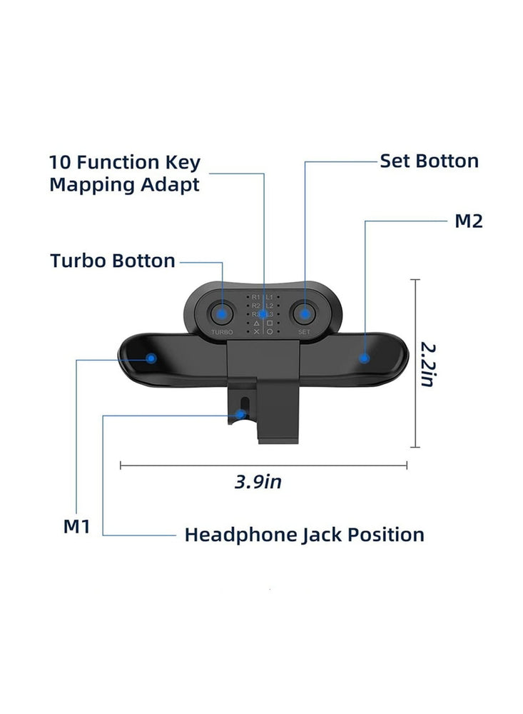 Controller Back Button Attachment Compatible with SONY PS4 Gamepad Rear Extension Adapter Electronic Machine Accessories for PS4 Controller