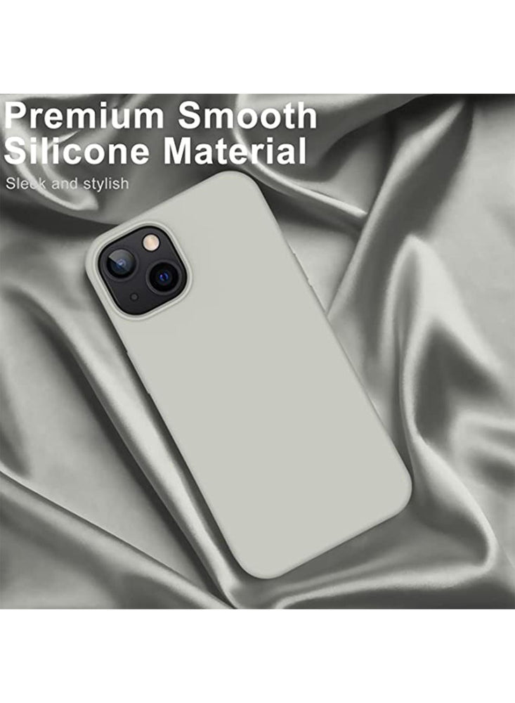 iPhone 14 Plus Mobile Case Cover Liquid Silicone Phone Back Cover with Anti-fingerprint, Anti-drop Slim Protective Soft Anti-Scratch Microfiber Lining Cute Shockproof Protector