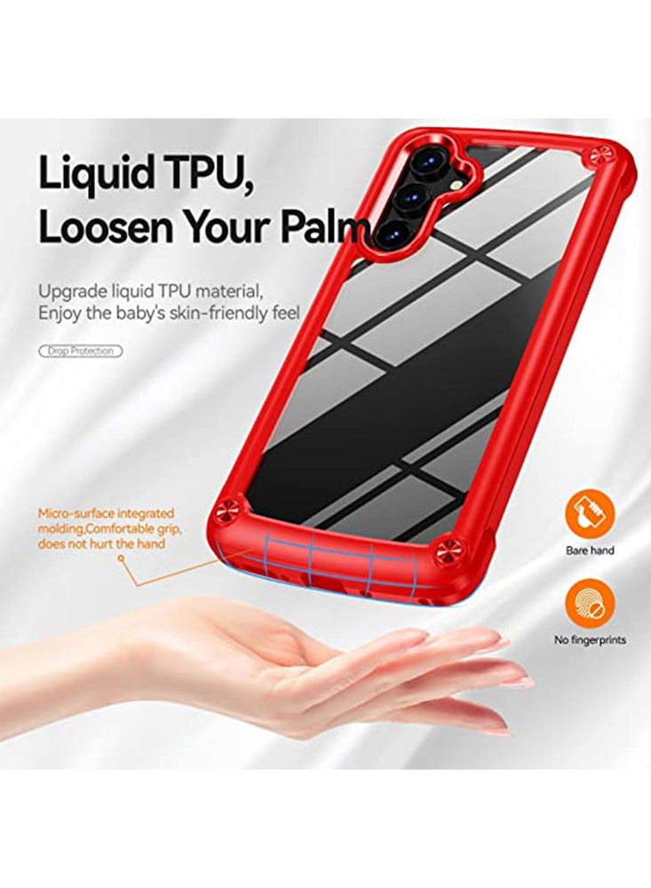 Samsung Galaxy A54 Case Cover Protector Protection with Anti-Drop Anti-Yellowing Anti-Scratch TPU + PC Lens Protection Phone Case