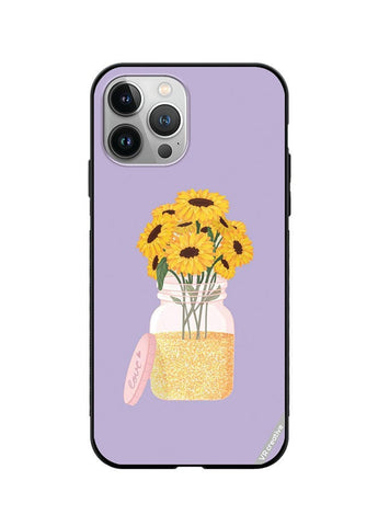 Protective Case Cover For Apple iPhone 11 Pro Max Sunflower In Jar Design Multicolour