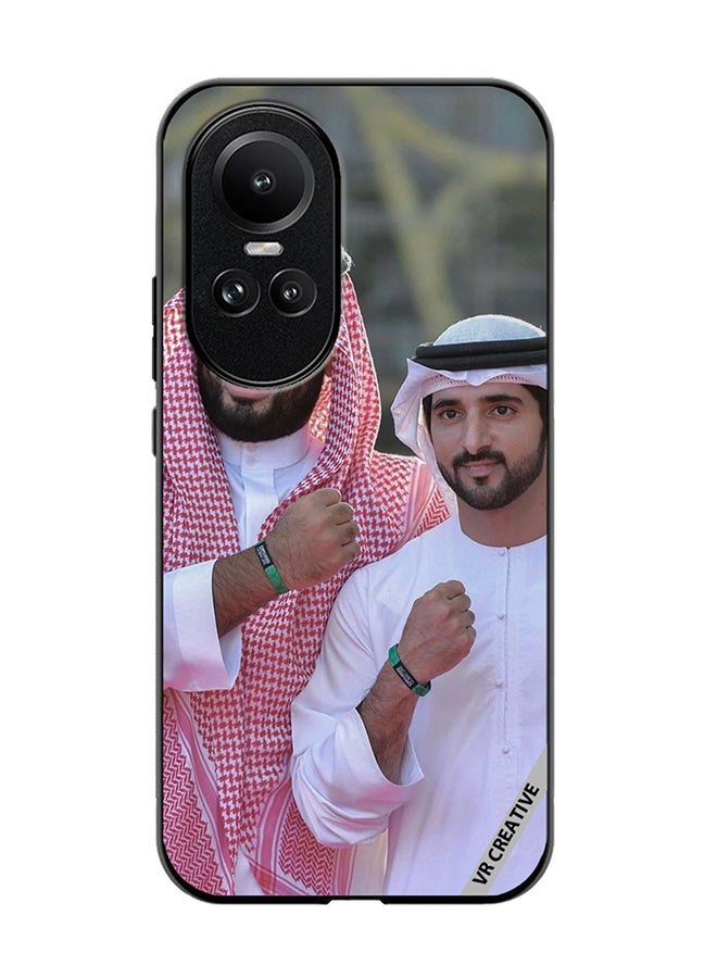 Protective Case Cover For Oppo Reno 10 Pro Mohammed Bin Salman And Sheikh Hamdan Bin Mohammed Bin Rashid Al Maktoum Design Multicolour