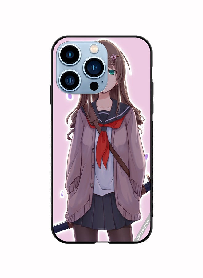 Protective Case Cover For Apple iPhone 13 Pro Max Anime Girl Design Multicolour