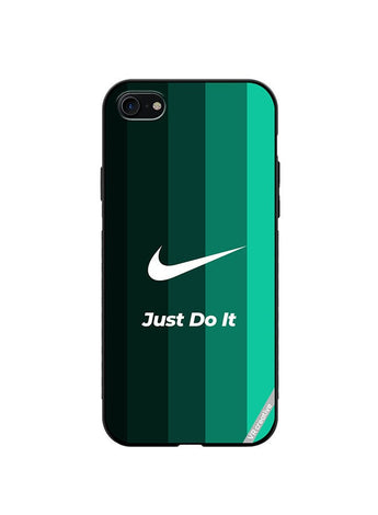 Protective Case Cover For Apple iPhone SE (2022) Nike Logo Green Design Multicolour