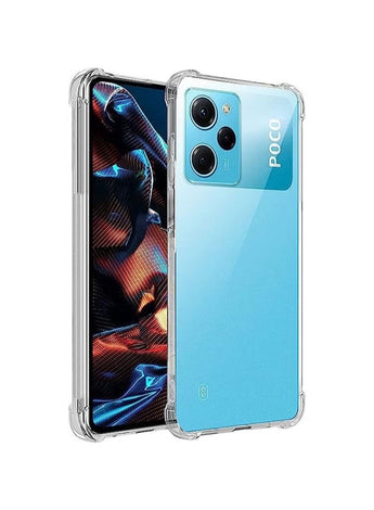 Xiaomi Poco X5 Pro Clear Case Cover Transparent Soft Flexible Silicone Back Cover with Reinforced Bumper Corner for Xiaomi Poco X5 Pro /Redmi Note 12 Pro 5G