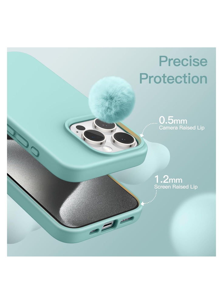 Silicone Case for iPhone 15 Pro 6.1-Inch (NOT FOR iPhone 15 Pro Max 6.7-Inch), Silky-Soft Touch Full-Body Protective Phone Case, Shockproof Cover (Bright Blue)