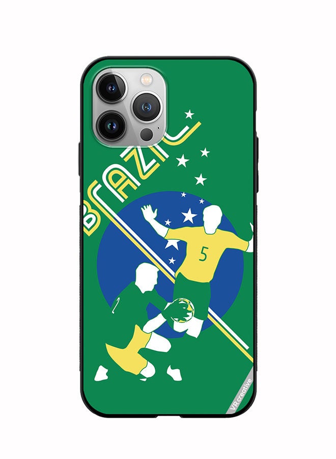 Protective Case Cover For Apple iPhone 12 Pro Max Brazil Football Soccer Players Design Multicolour