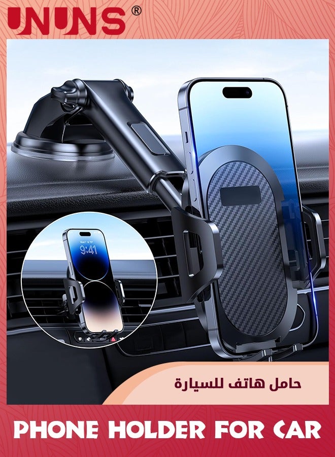 Universal Cell Phone Holder For Car,Reliable Suction Hands-Free Car Phone Holder Mount Dashboard Air Vent Windshield,Automobile Cell Phone Holder For iPhone Samsung And All Smartphones