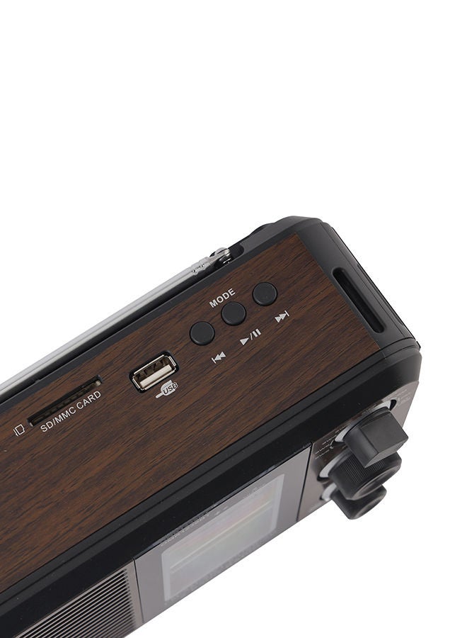 Rechargeable Radio With USB OMR1239BT Brown/Black