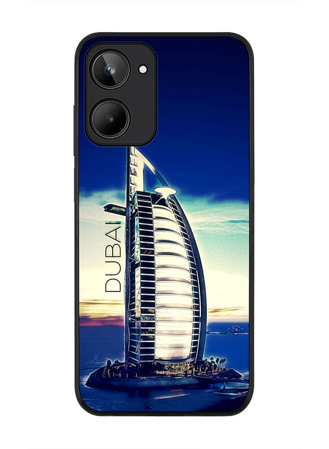 Rugged Black edge case for Realme 10 4G Slim fit Soft Case Flexible Rubber Edges Anti Drop TPU Gel Thin Cover -  Burj Al Arab - Dubai