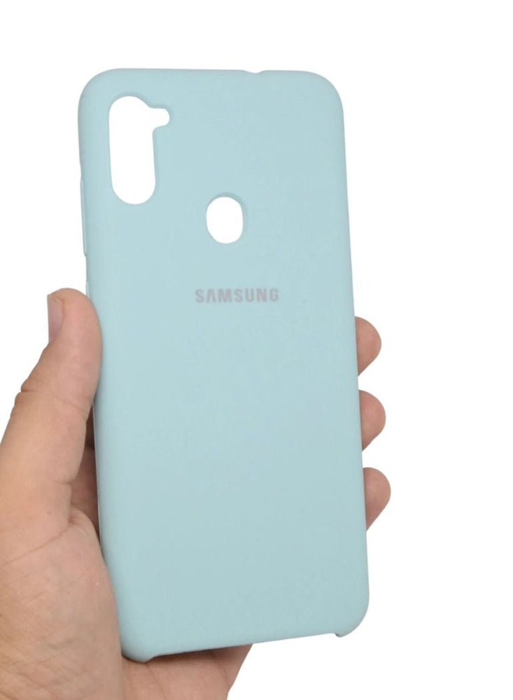 Silicone Protective Cover for Samsung Galaxy A11 Slim Stylish Case with Inside Microfiber Lining