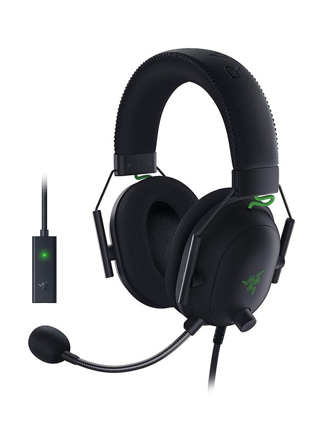 Razer BlackShark V2 Gaming Headset, THX 7.1 Spatial Surround Sound, 50mm Drivers, Detachable Mic, PC, PS4, Nintendo Switch, 3.5 mm Headphone Jack & USB DAC - Classic Black