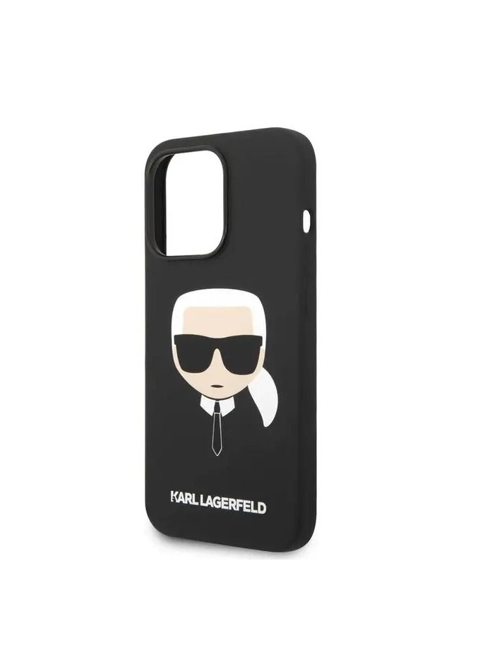 Karl Lagerfeld Magsafe Silicone Karl's Head Hard Case for iPhone 14 Pro Max  - Black