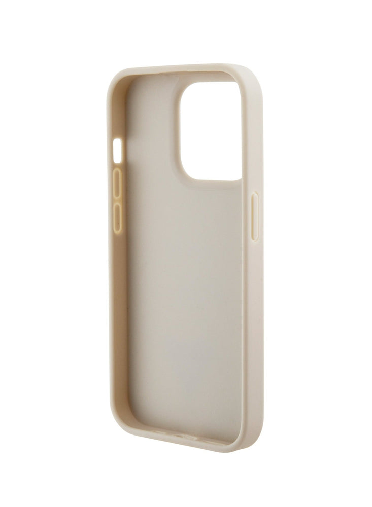 Guess Croco Case with Triangle Logo for iPhone 15 Promax - Taupe