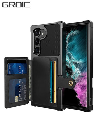 Case for Samsung Galaxy S23 Plus 6.6" Wallet Magnetic Back Case with Card Slots Shell Stand Function Ultra Thin Anti-Fingerprint Shockproof Protective Cover