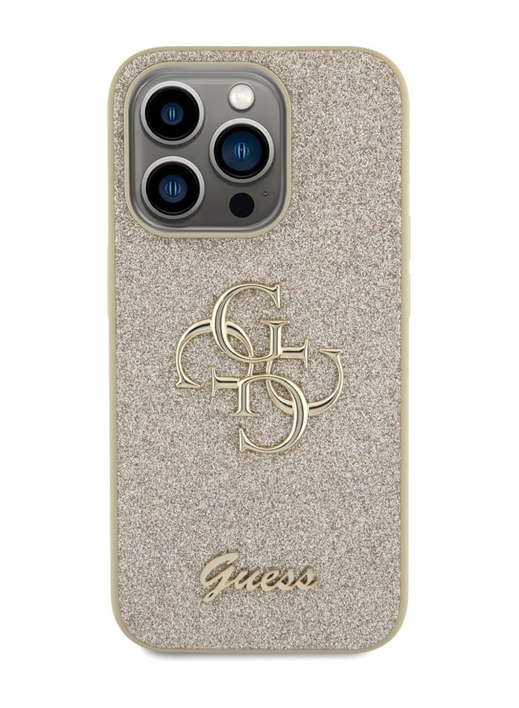 Guess Fixed Glitter Case For iPhone 15 Pro Max (Gold)