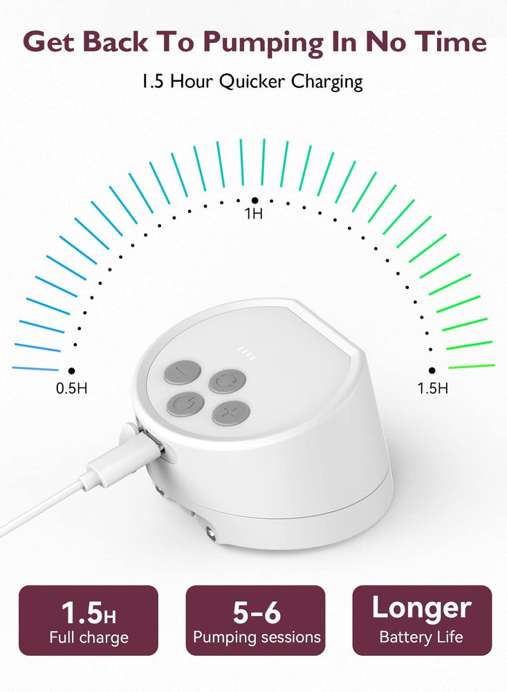 S12 Pro Portable Single Electric Breast Pump Low Noise Smart Display 3 Modes 9 Levels