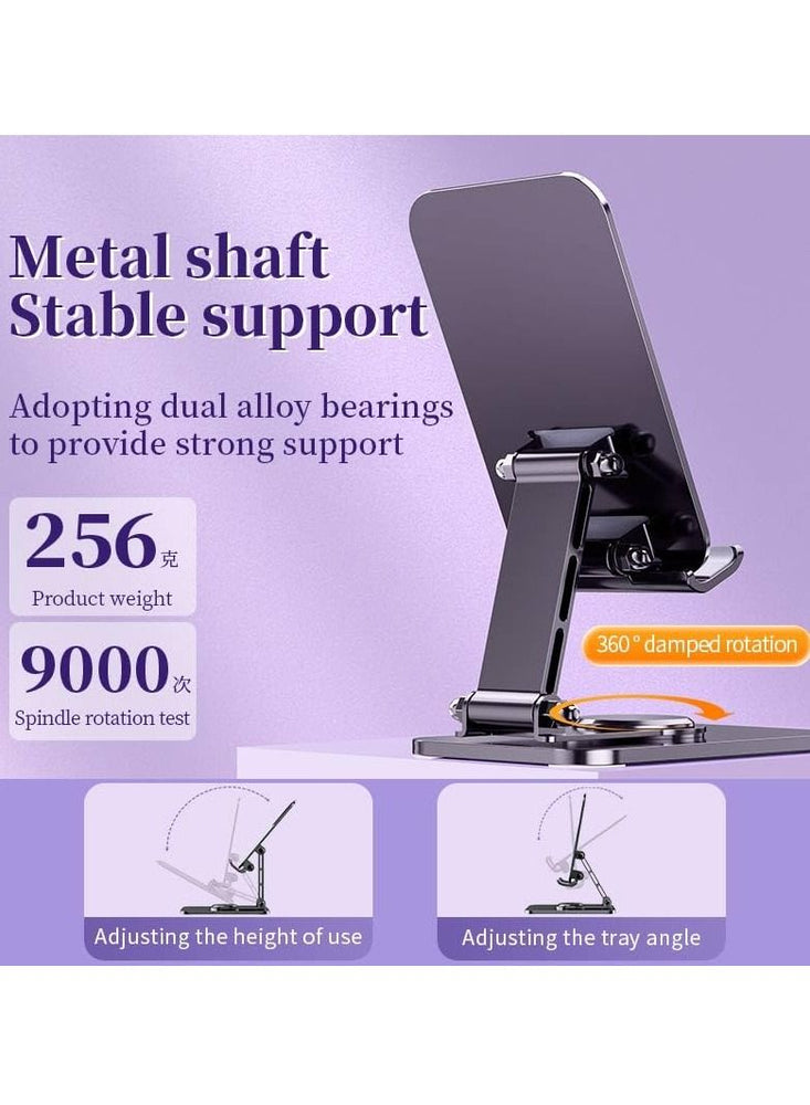 TyCom Cell Phone Stand, Adjustable phone holder for Desk, Foldable Desktop Tablet Stand Holder, Double Adjustable Mobile stand Phone Tablet Holder (Q10)