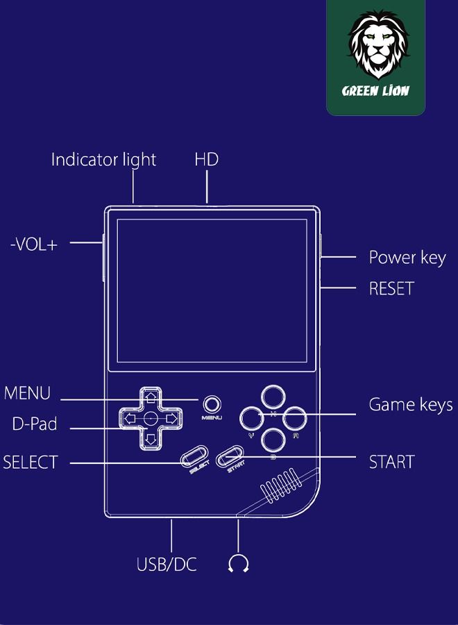 GP PRO Gaming 17 console in 1  with more than 5400 games and  10Hrs Standby - transparent