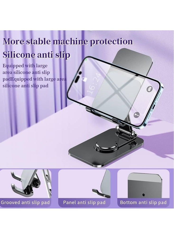 TyCom Cell Phone Stand, Adjustable phone holder for Desk, Foldable Desktop Tablet Stand Holder, Double Adjustable Mobile stand Phone Tablet Holder (Q10)