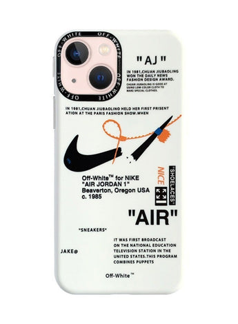 Protective Case Cover For Apple iPhone 15 Nike Off-White Case White