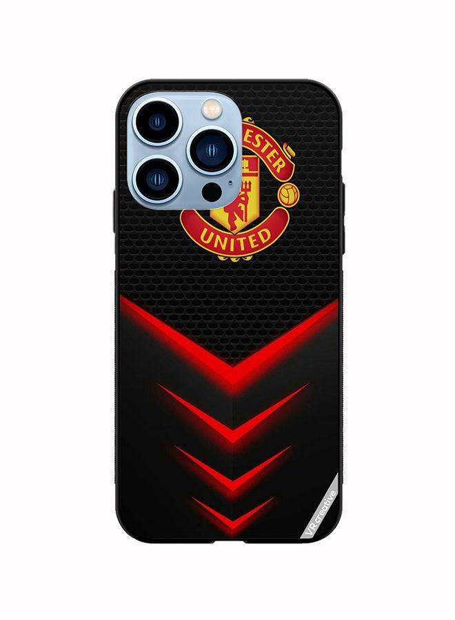 Protective Case Cover For Apple iPhone 14 Pro Man United Design Multicolour