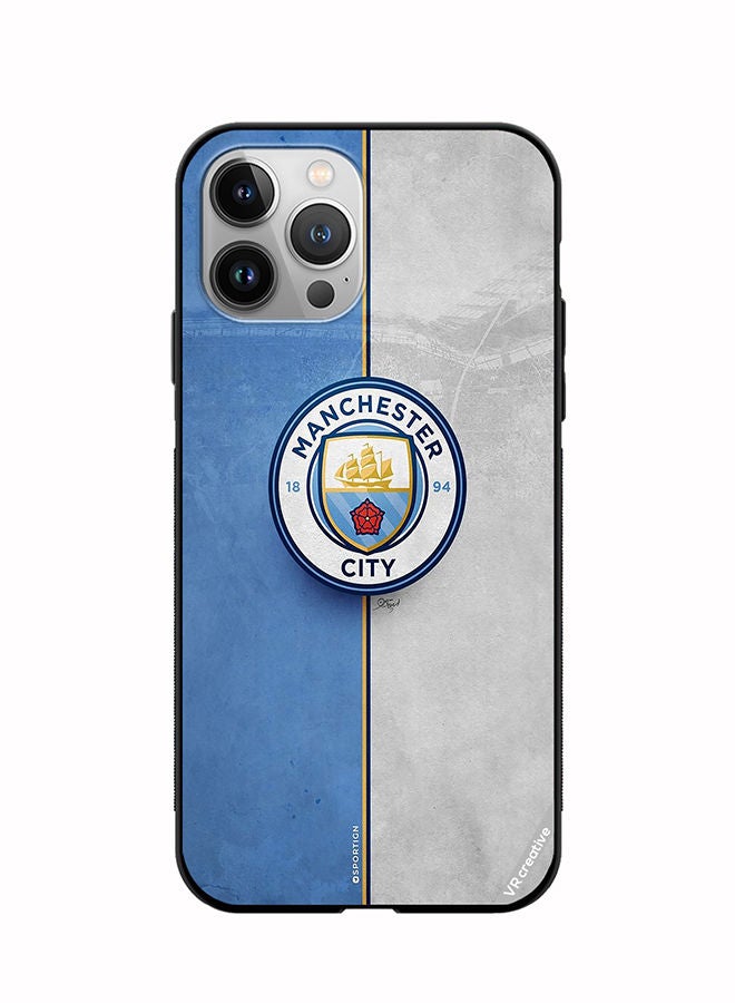 Protective Case Cover For Apple iPhone 12 Pro Max Manchester City Design Multicolour