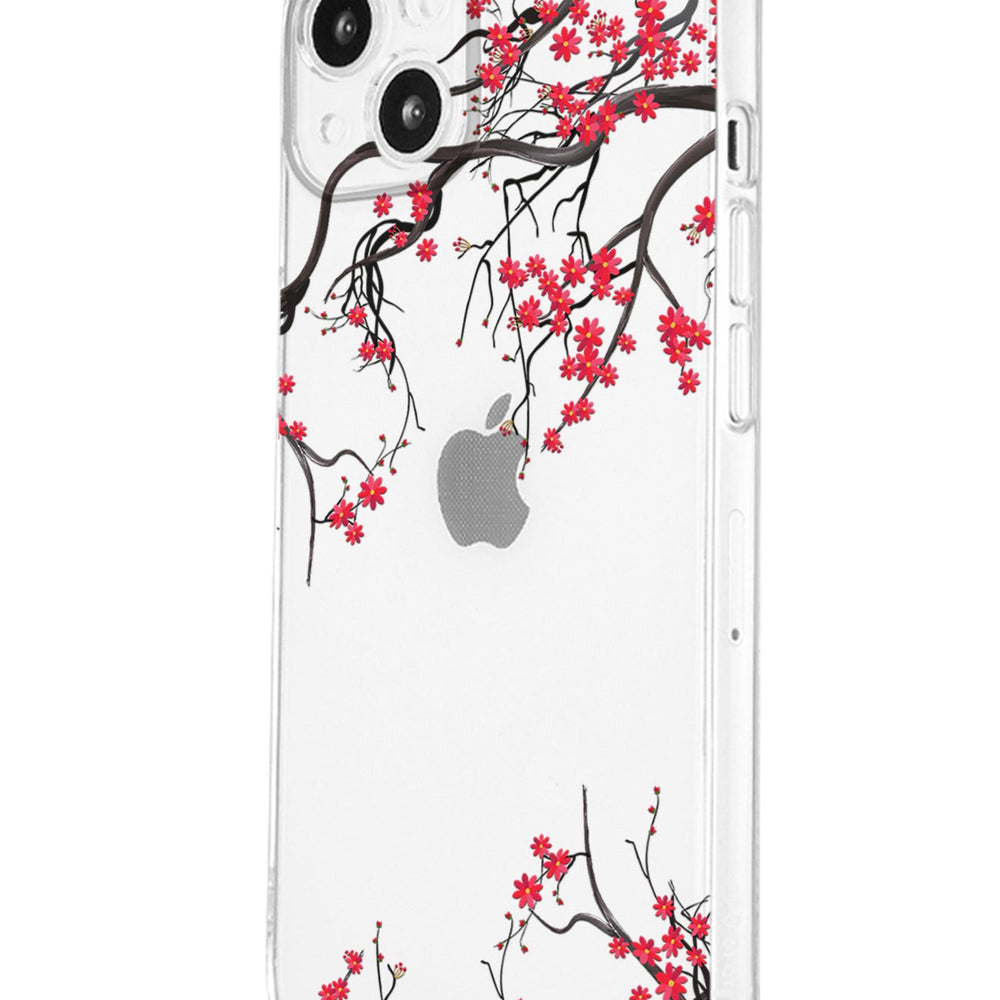 for iPhone 13 Case, Shockproof Protective Phone Case Cover for iPhone 13, with Sakura Pattern