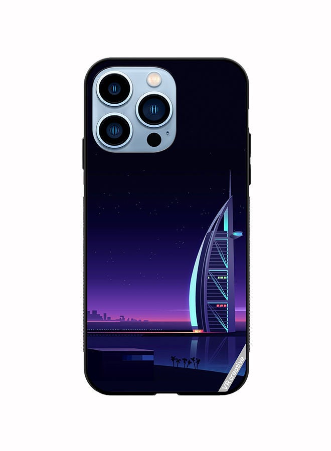 Protective Case Cover For Apple iPhone 13 Pro Max Burj Al Arab Design Multicolour