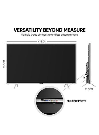 70 Inch Smart LED TV, Frameless Design, Built-In Wi-Fi, Smart Apps Shahid, YouTube, Netflix, Amazon, HDMI And USB Connectivity, Quad-Core, 1GB RAM, 8 GB Memory, Auto Power Off UHD70SLED Silver/Black