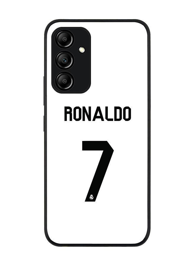 Rugged Black edge case for Samsung Galaxy A54 5G Slim fit Soft Case Flexible Rubber Edges Anti Drop TPU Gel Thin Cover - Ronaldo Real Jersey