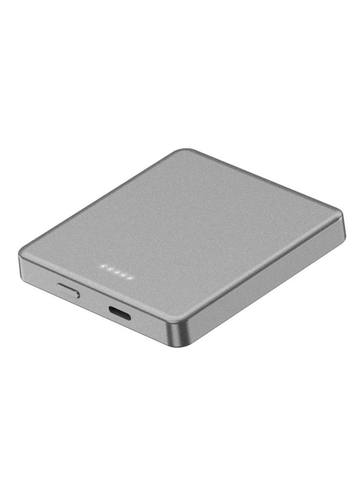 5000mAh Fast Magnetic  Portable Power Bank Charger for iPhone 12 and 13 series.  Grey