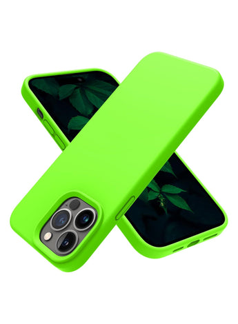 Oncover Designed for iPhone 14 Pro Max Case, Silicone Shockproof Slim Thin Phone Case for iPhone 14 Pro Max 6.7 inch (Neon Green)