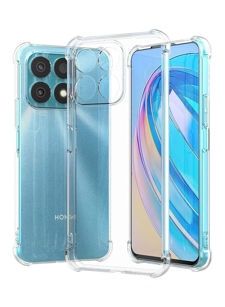 Honor X8a Back Cover Case | Ultra Clear Soft Case | Best Camera Protection | Inbuilt Dust Plugs & Anti-Slip Grip | Slim & Protective Back Case Cover for Honor X8A 4G Clear