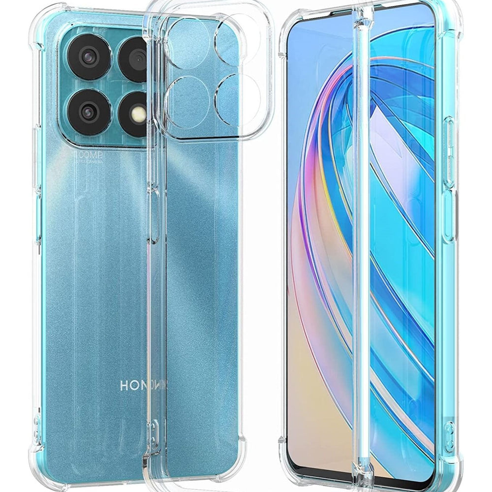 Honor X8a Back Cover Case | Ultra Clear Soft Case | Best Camera Protection | Inbuilt Dust Plugs & Anti-Slip Grip | Slim & Protective Back Case Cover for Honor X8A 4G Clear