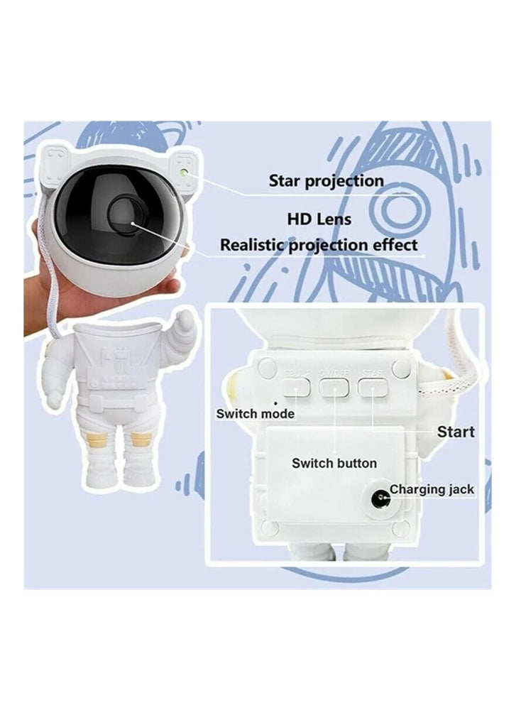 Star Projector Night Light with Timer and Remote Control Astronaut Projector Lamp 360° Rotation USB Galaxy Starry Sky Projector for Kids Party Bedroom and Game Room