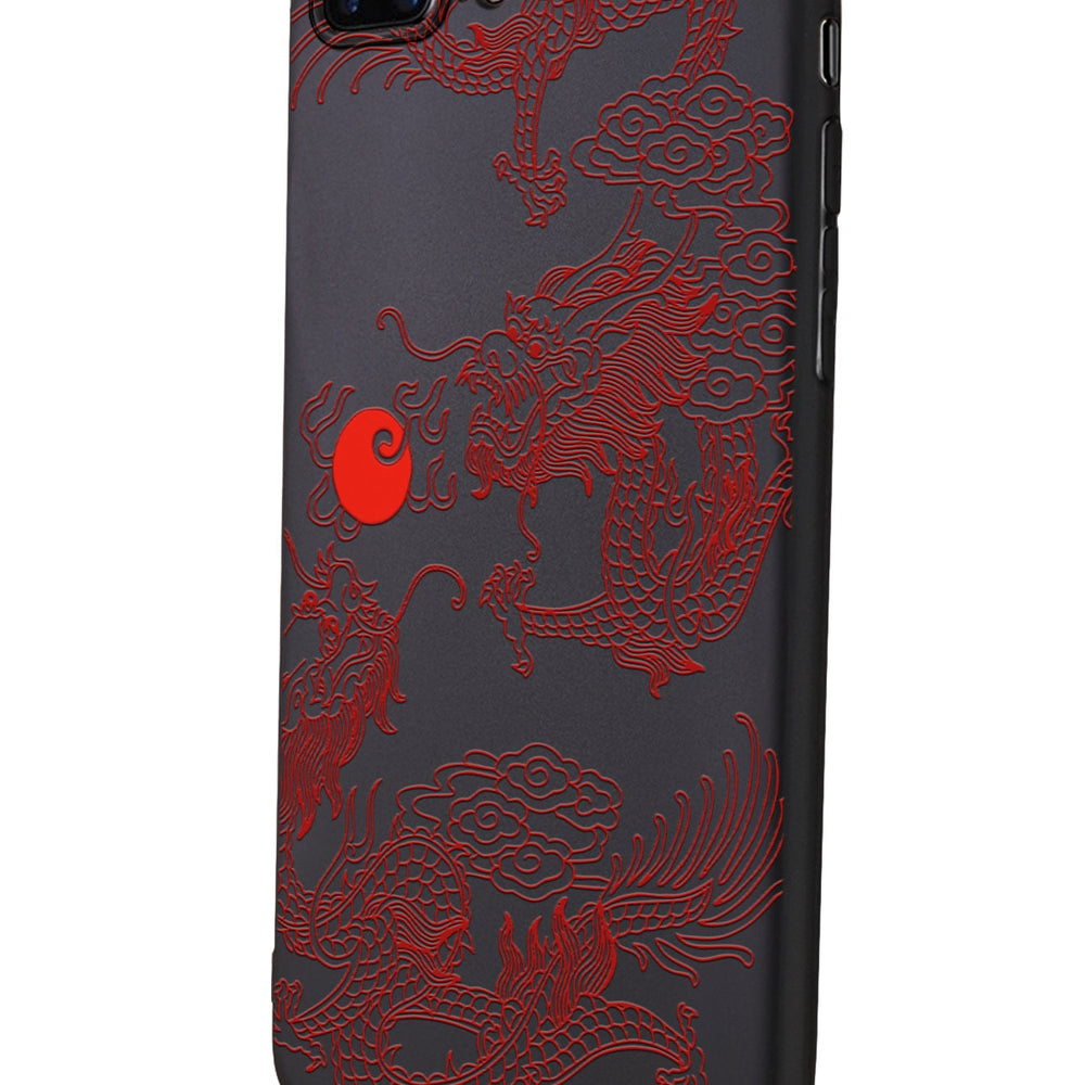 for iPhone 7 Plus/8 Plus Case, Shockproof Protective Phone Case Cover for iPhone 7 Plus/8 Plus, with Japan dragon Pattern