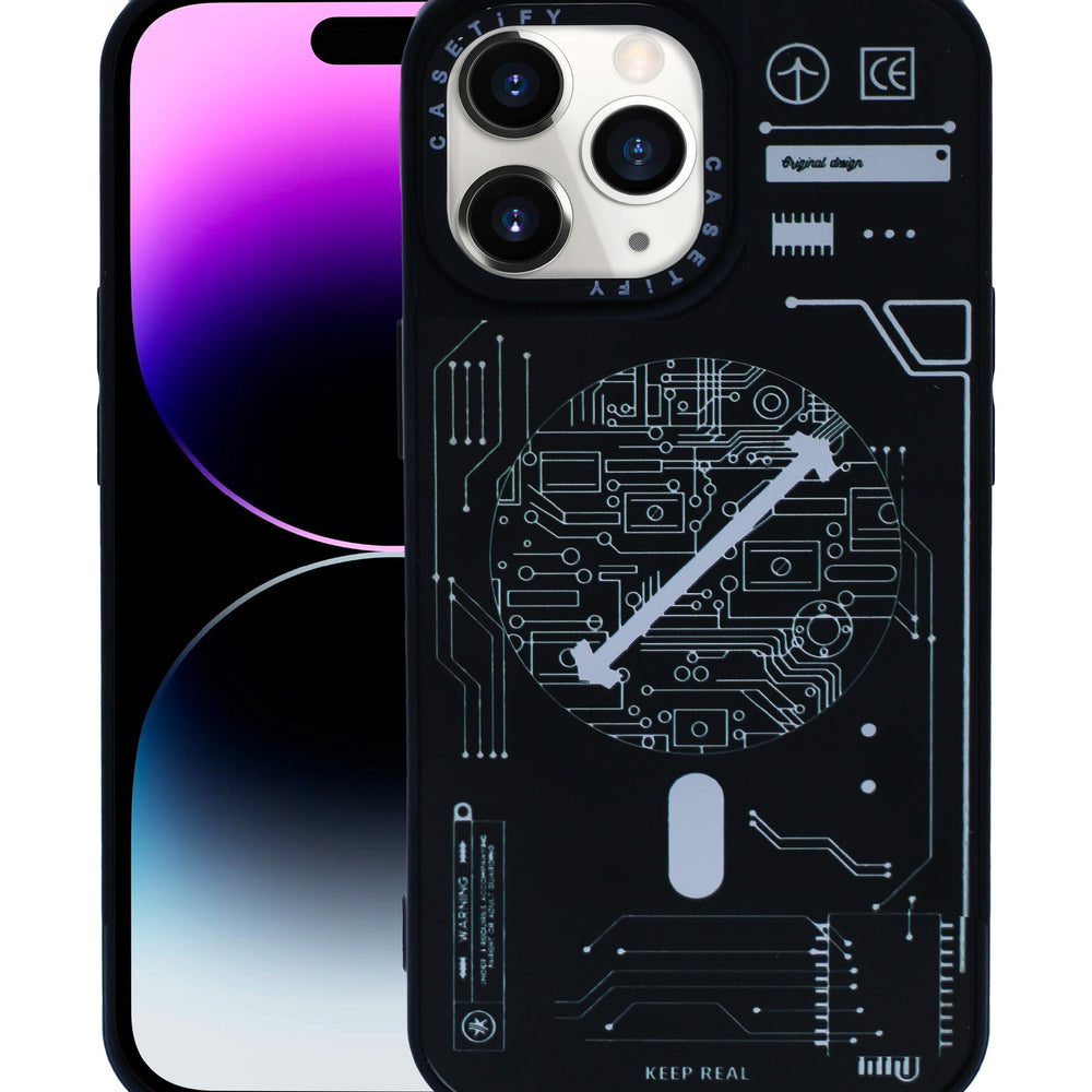 TechVisage Slim iPhone 12 Pro Max Back Case With Circuit Board Design【Shockproof Silicone Polymer】Stylish Modern Protective Cover