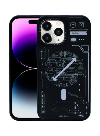 TechVisage Slim iPhone 12 Pro Max Back Case With Circuit Board Design【Shockproof Silicone Polymer】Stylish Modern Protective Cover