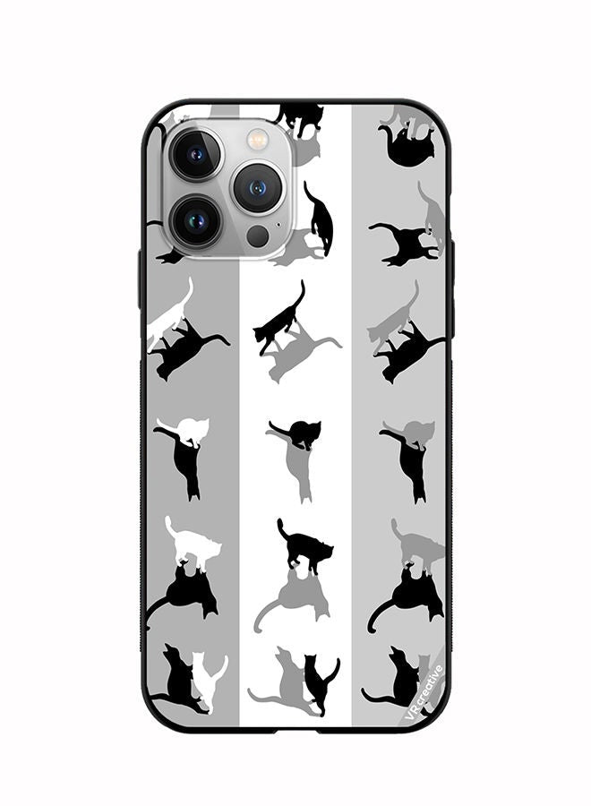 Protective Case Cover For Apple iPhone 12 Pro Cats Spook Design Multicolour