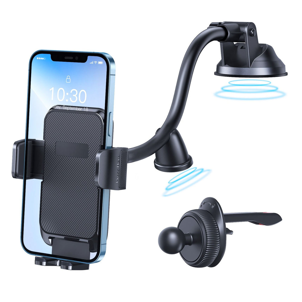 Flexible Arm Dashboard, Windshield Car Phone Holder, Adjustable Suction Cup Car Phone Holder