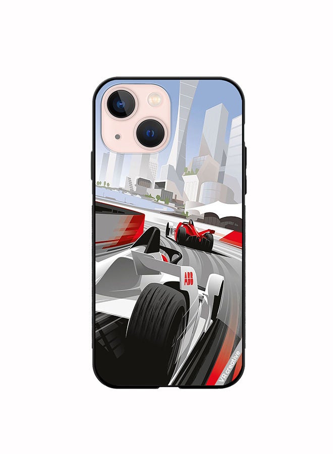 Protective Case Cover For Apple iPhone 14 Plus F1 Car Racing Design Multicolour